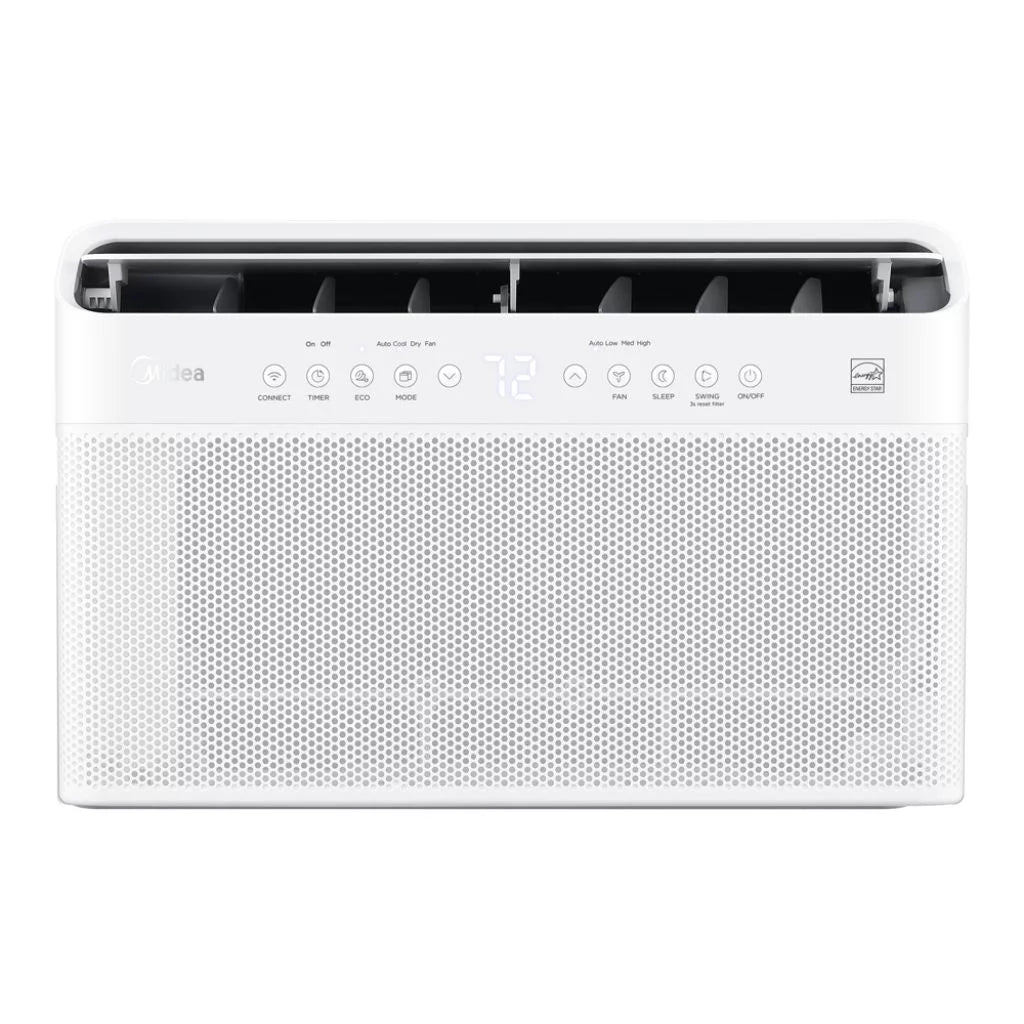 Midea 10,000 BTU Smart Inverter U-Shaped Window Air Conditioner, 35% Energy Savings, Extreme Quiet, MAW10V1QWT