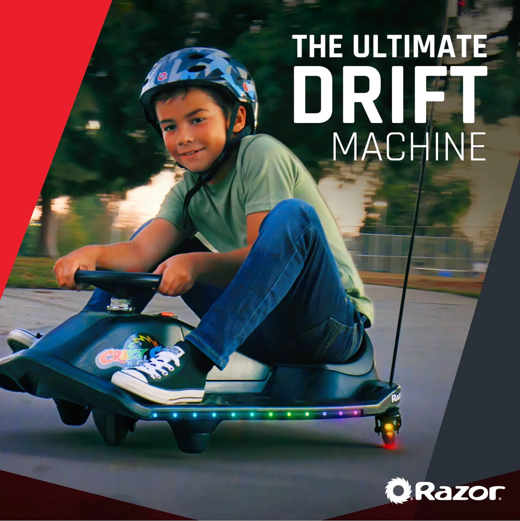 Razor Crazy Cart Shift Lightshow - 12V Electric Drifting Go-Kart for Kids Ages 6+