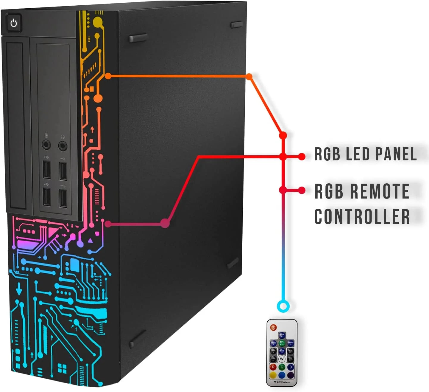 Restored Gaming PC, Intel Core i7, TechMagnet Siwa 8, AMD RX 550 4GB DDR5, 16GB RAM, 480GB SSD + 2TB HDD, New MTG 24 Inch Monitor, MTG Gaming Kit with MTG Webcam, WiFi, Win 11 Home (Renewed)