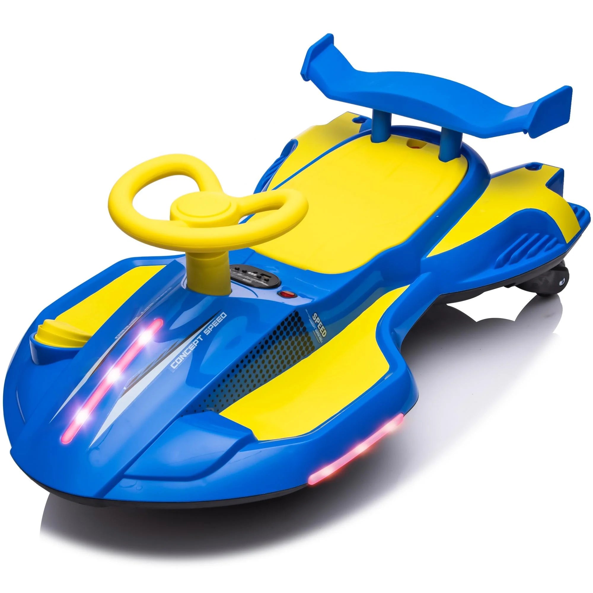 COCLUB Ride on Drift Car, Electric Ride On Toy with Cool Lights, MP3, USB, 12V Electric Drifting Go Kart, 360 Degrees Rotating, Kids' Electric Vehicles for Ages 3+, Blue