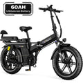 TESGO 48V 60AH Electric Bike for Adults 160 Miles Long Range Electric Bike 750W w/APP Control, Patented Design Step-over Folding Electric Bike Air-Pressure Full Suspension 20’’ x 4.0’’ Fat Tire Ebike