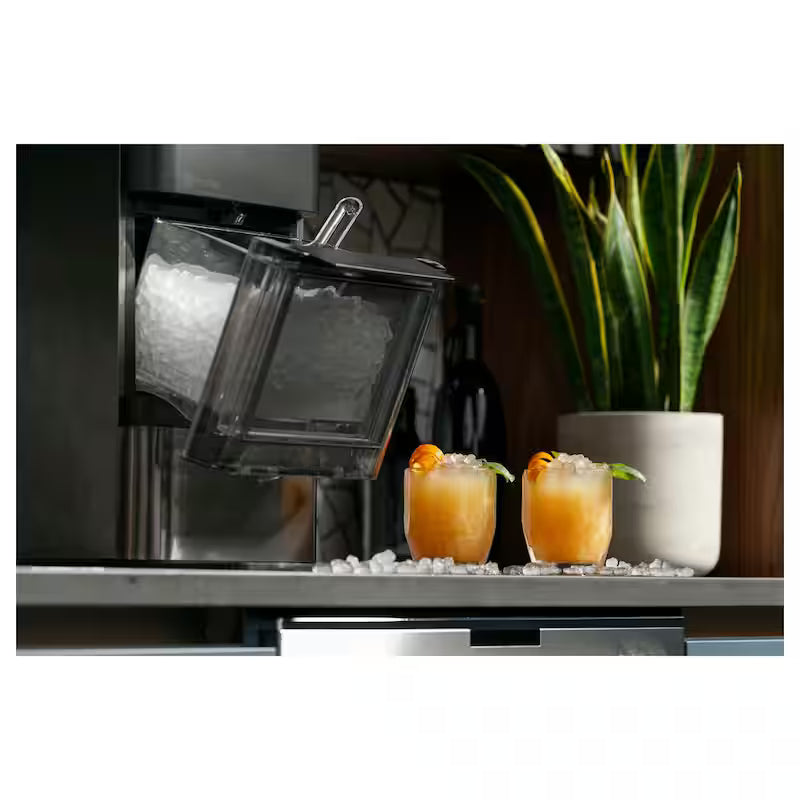 Profile Opal 24 lbs. Portable Nugget Ice Maker in Black Stainless WiFi Connected