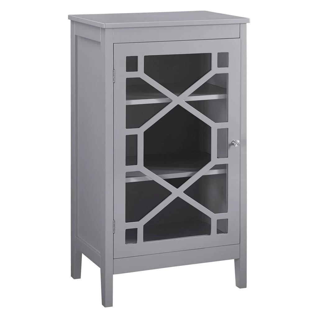Linon Home Fetti Small Accent Cabinet, Gray