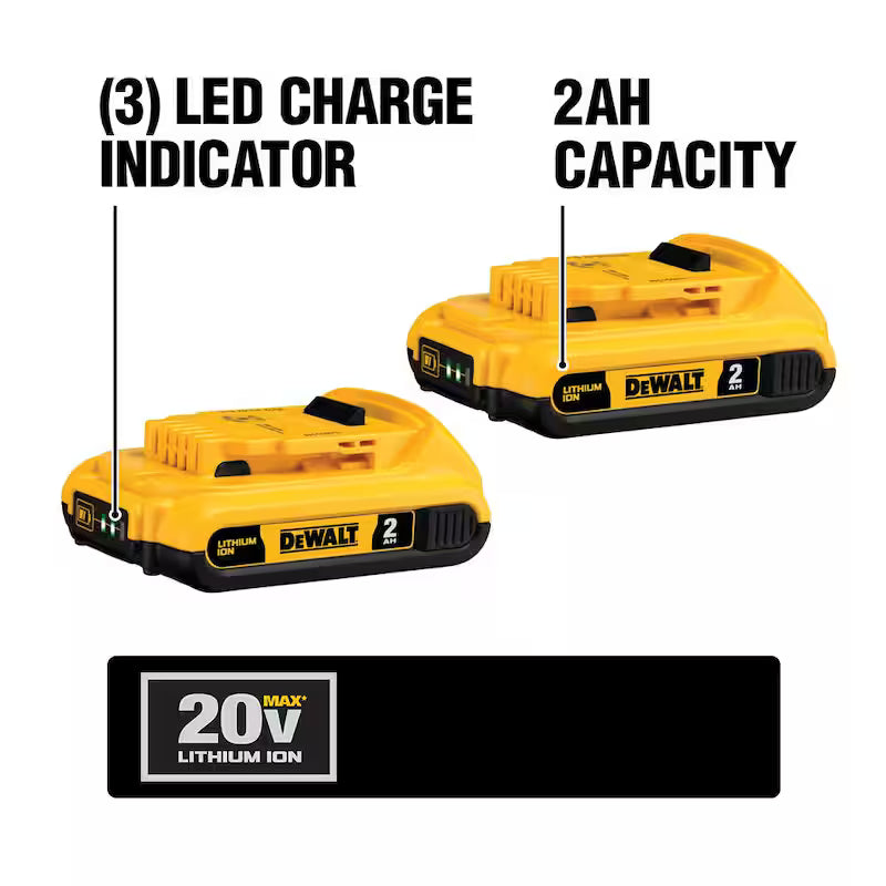20V MAX Cordless 10 Tool Combo Kit, 3/8 in. Impact Wrench, (2) 20V 2.0Ah Batteries, and Charger