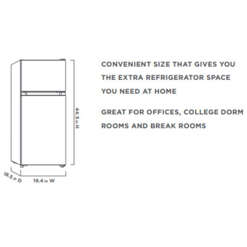 4.5 cu. ft. 2-Door Mini Refrigerator in Platinum Steel with Freezer