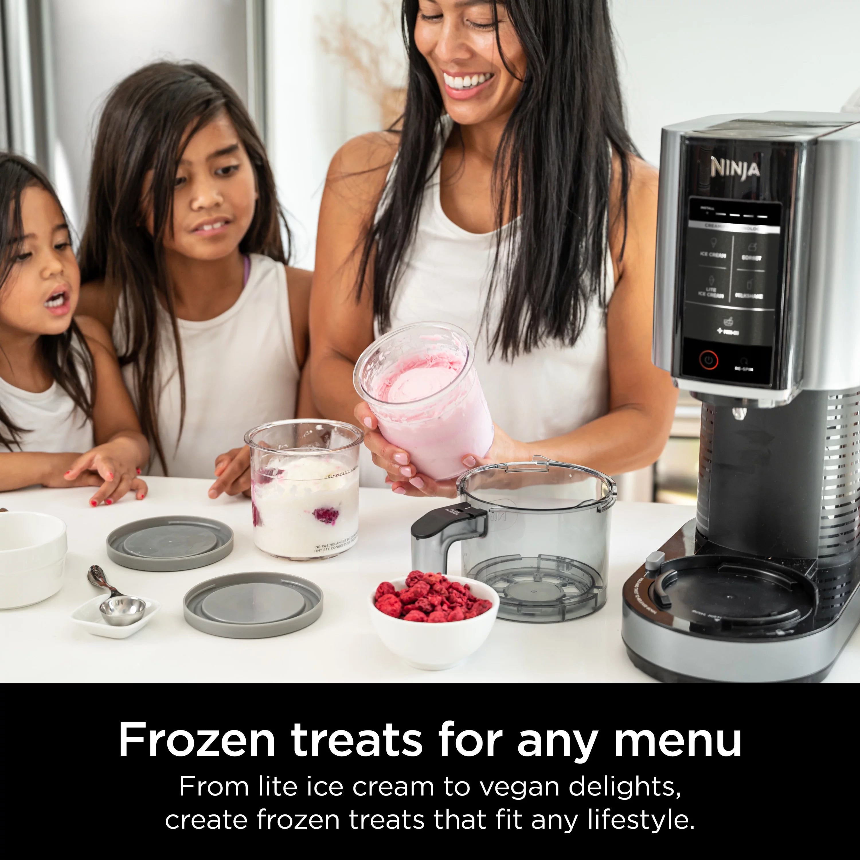 Ninja CREAMi, Ice Cream Maker, 5 One-Touch Programs, (2) 16oz. Pints with storage lids NC300