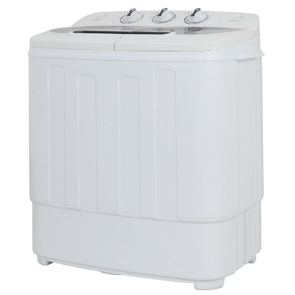 Compact Portable Washer & Dryer with Mini Washing Machine and Spin Dryer, White