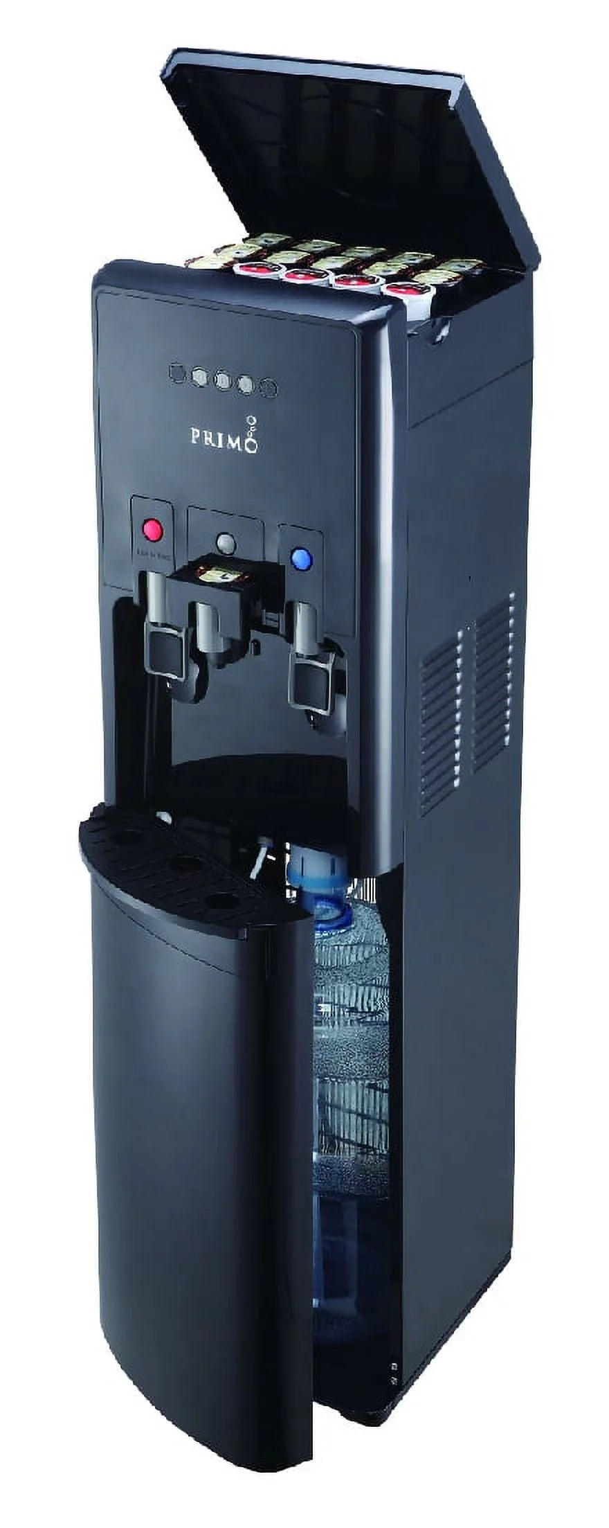 Primo Htrio Coffee K-Cup Water Dispenser Bottom Loading, Hot/Cold Temperature, Black