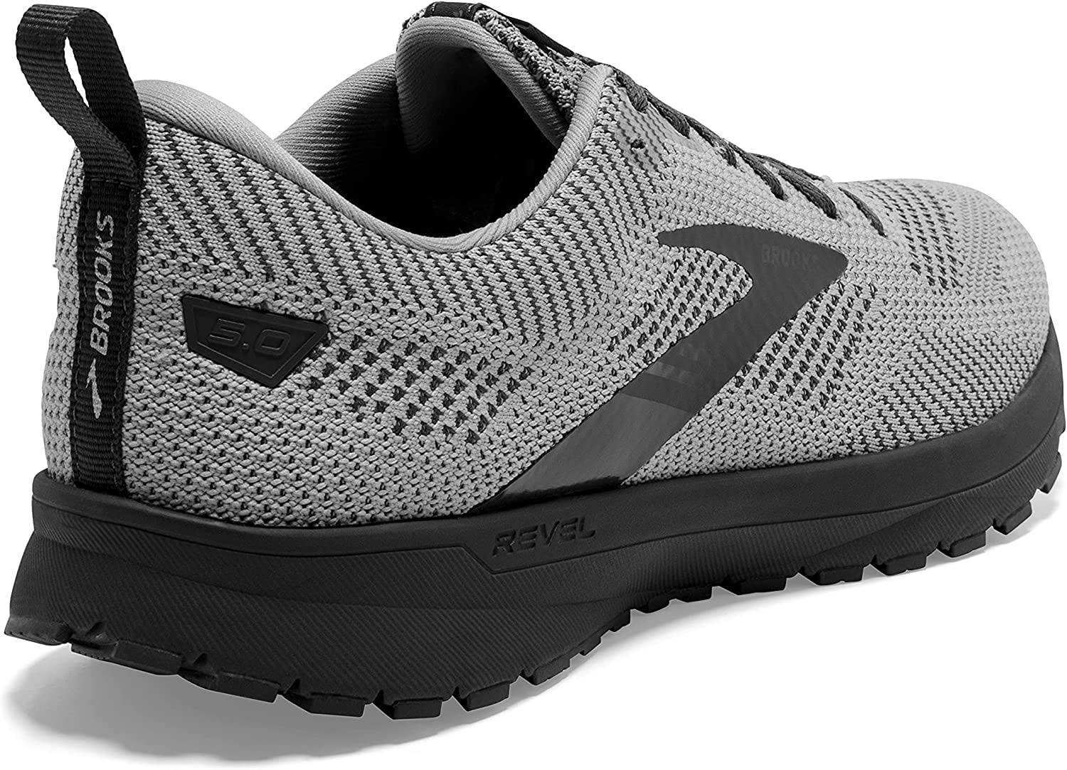 Brooks Revel 5 Mens Neutral Running Shoe Ebony/Alloy/Metallic 12