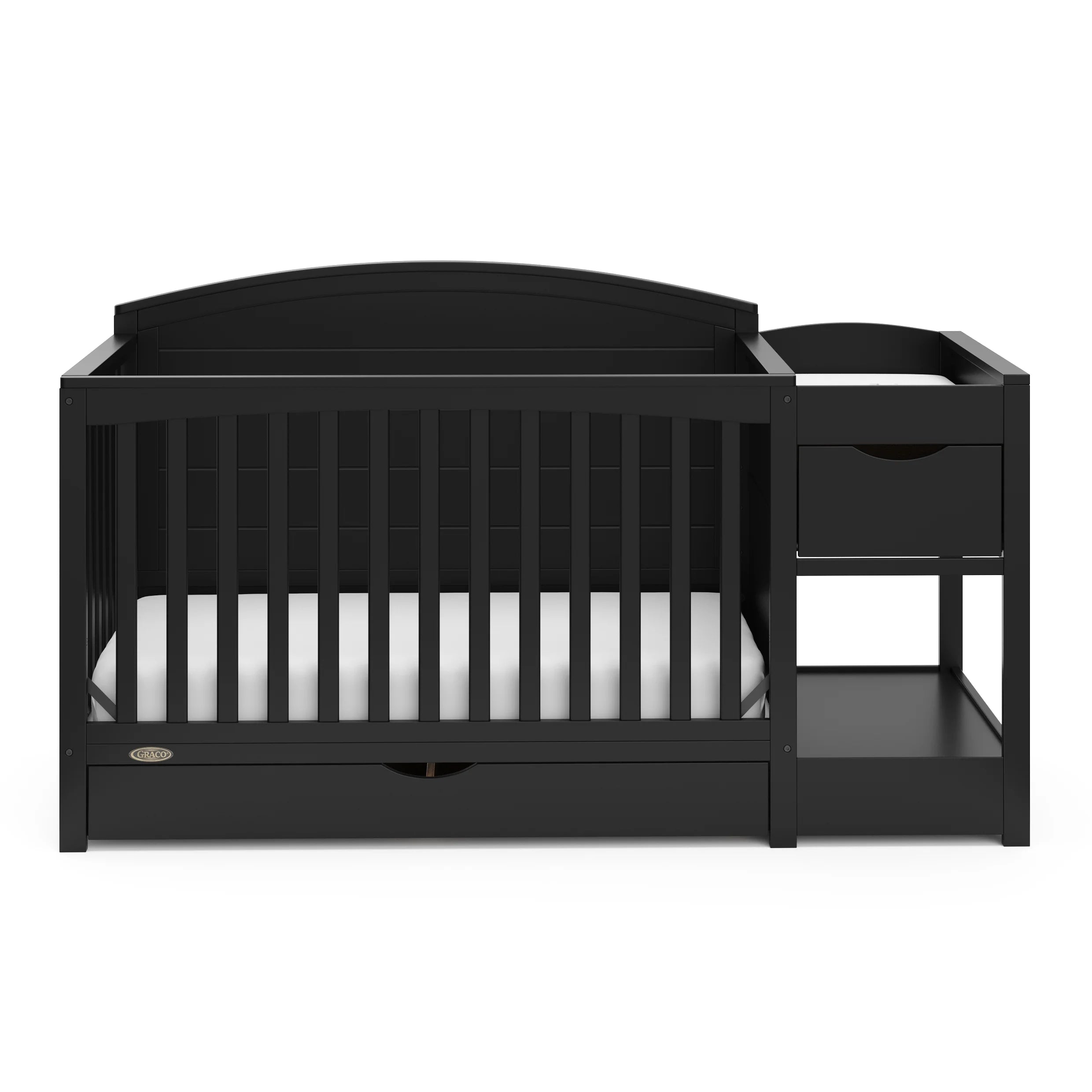 Graco Bellwood 5-in-1 Convertible Crib and Changer, White