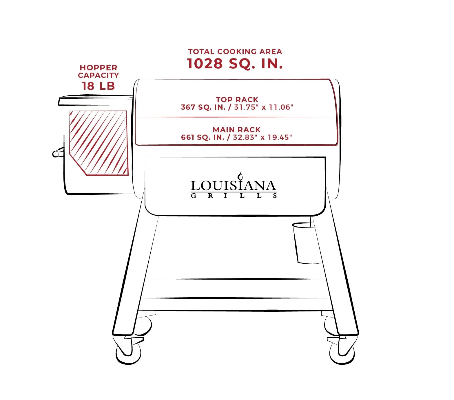 Louisiana Grills 1000 Black Label Series Pellet Grill with Wi-Fi&reg; and Bluetooth&reg;