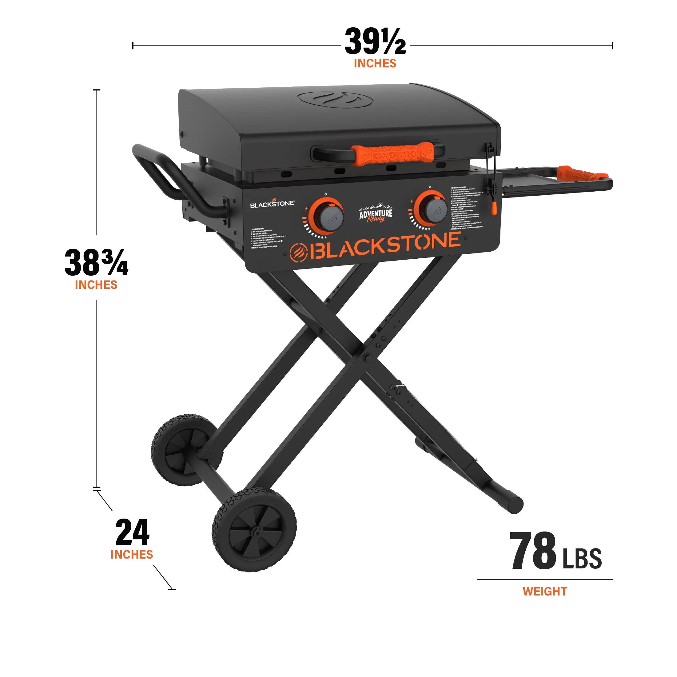 Blackstone Adventure Ready 2-Burner 22 Propane Omnivore Griddle with Flex-fold Legs