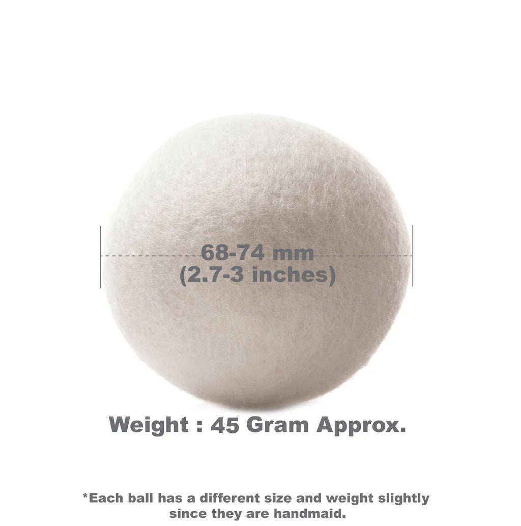 EcoJeannie Wooland  Wholesale Bulk Laundry XL Premium Wool Dryer Balls - 100% New Zealand Organic Wool Natural Fabric Softener For Sensitive Skin, Babies (75 Count)