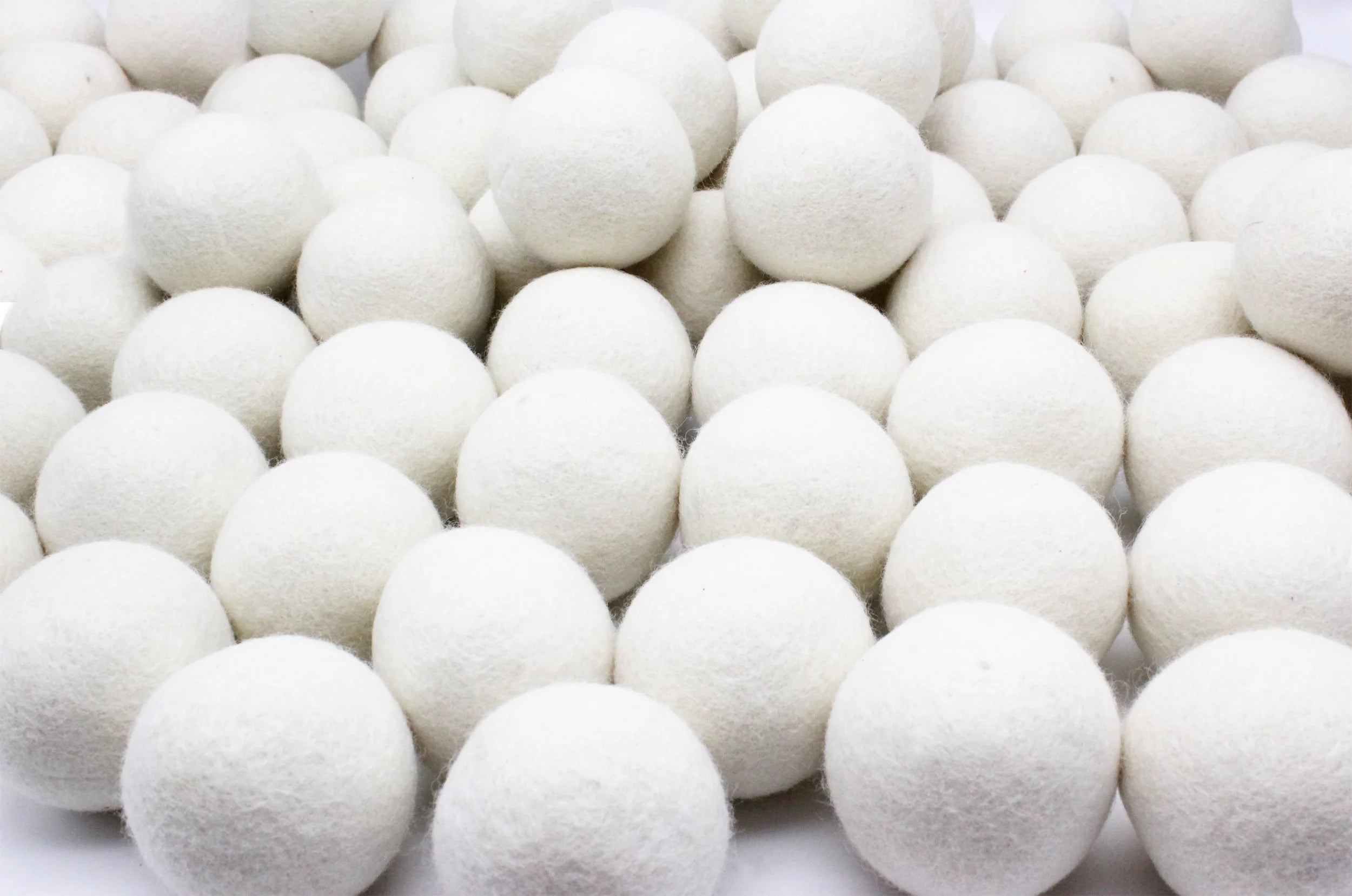EcoJeannie Wooland  Wholesale Bulk Laundry XL Premium Wool Dryer Balls - 100% New Zealand Organic Wool Natural Fabric Softener For Sensitive Skin, Babies (75 Count)