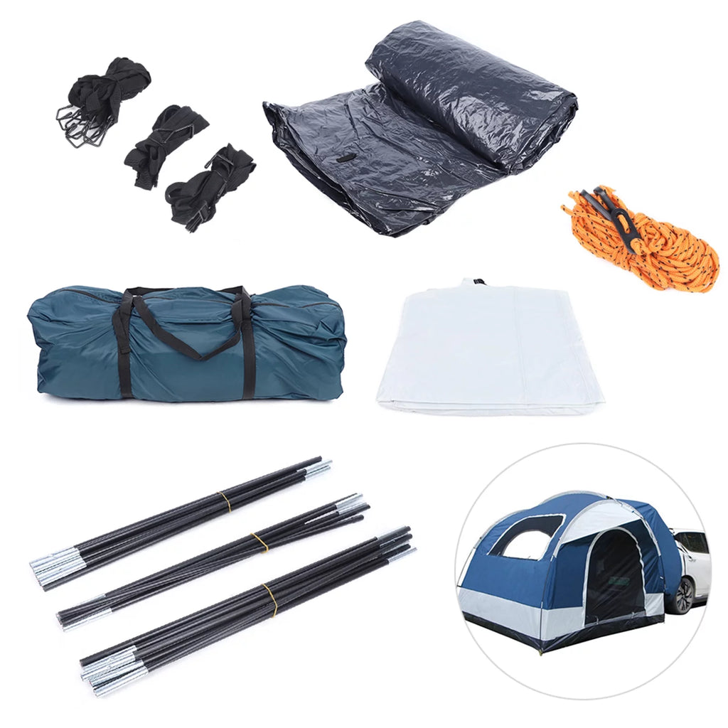 Miumaeov Universal SUV Camping Tent 4 Person Camping Tents Waterproof Family Tent Portable with Carry Bag for Mountaineering Fishing Wild Survival