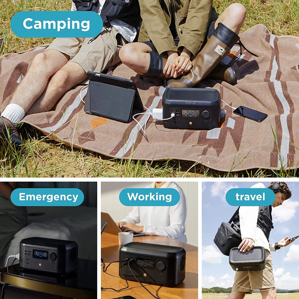 EcoFlow RIVER Mini Portable Power Station 210Wh Capacity,Solar Generator,300W AC Output for Outdoor Camping,Home Backup,Emergency,,Used,Certified Reconditioned