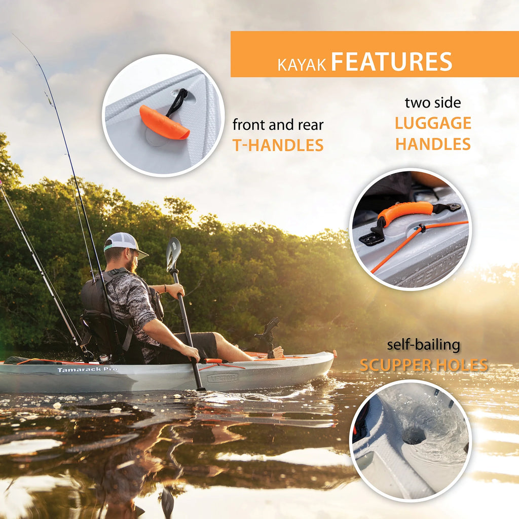 Lifetime Tamarack Pro 123 inch Sit-On-Top Kayak, Lightning Fusion (90995)