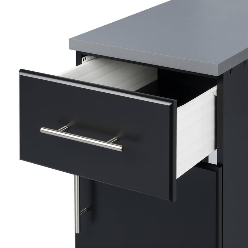 Elite Wood Freestanding Garage Cabinet in Black (16 in. W x 36 in. H x 24 in. D)