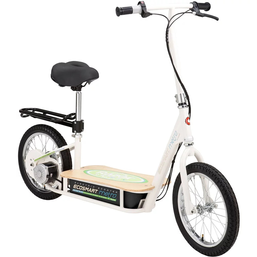 Razor 13114501 EcoSmart Metro Electric Scooter Bundle with Deco Gear Heavy Duty Combination U-Lock Bike Lock and Veglo Commuter X4 Wearable Rear Light System