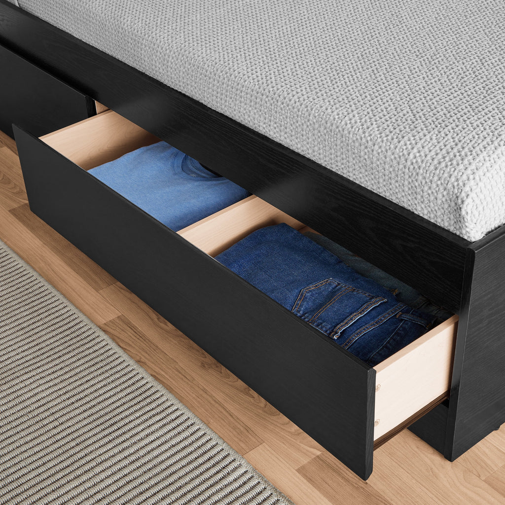 Your Zone Storage Bed with Bookcase Headboard, Twin, Espresso Finish
