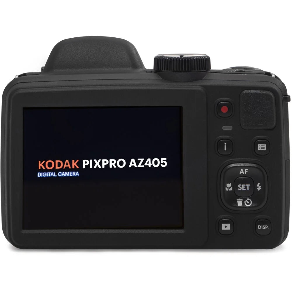 Kodak PIXPRO AZ405 Digital Camera (Black) + Extra Battery + Flash - 32GB Kit