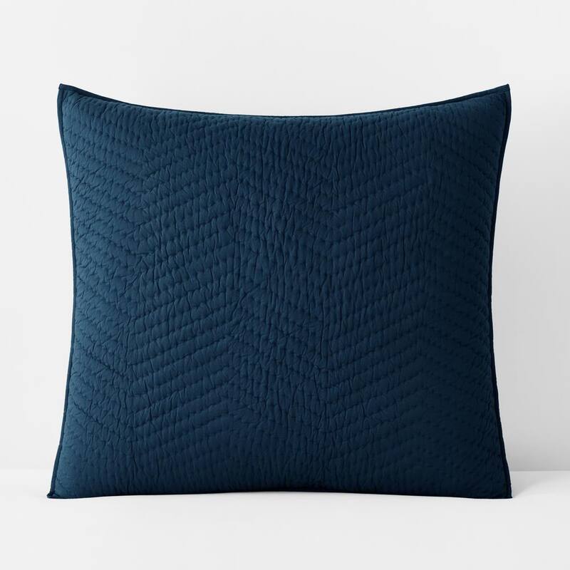 Company Cotton Deep Teal Cotton Voile Euro Sham