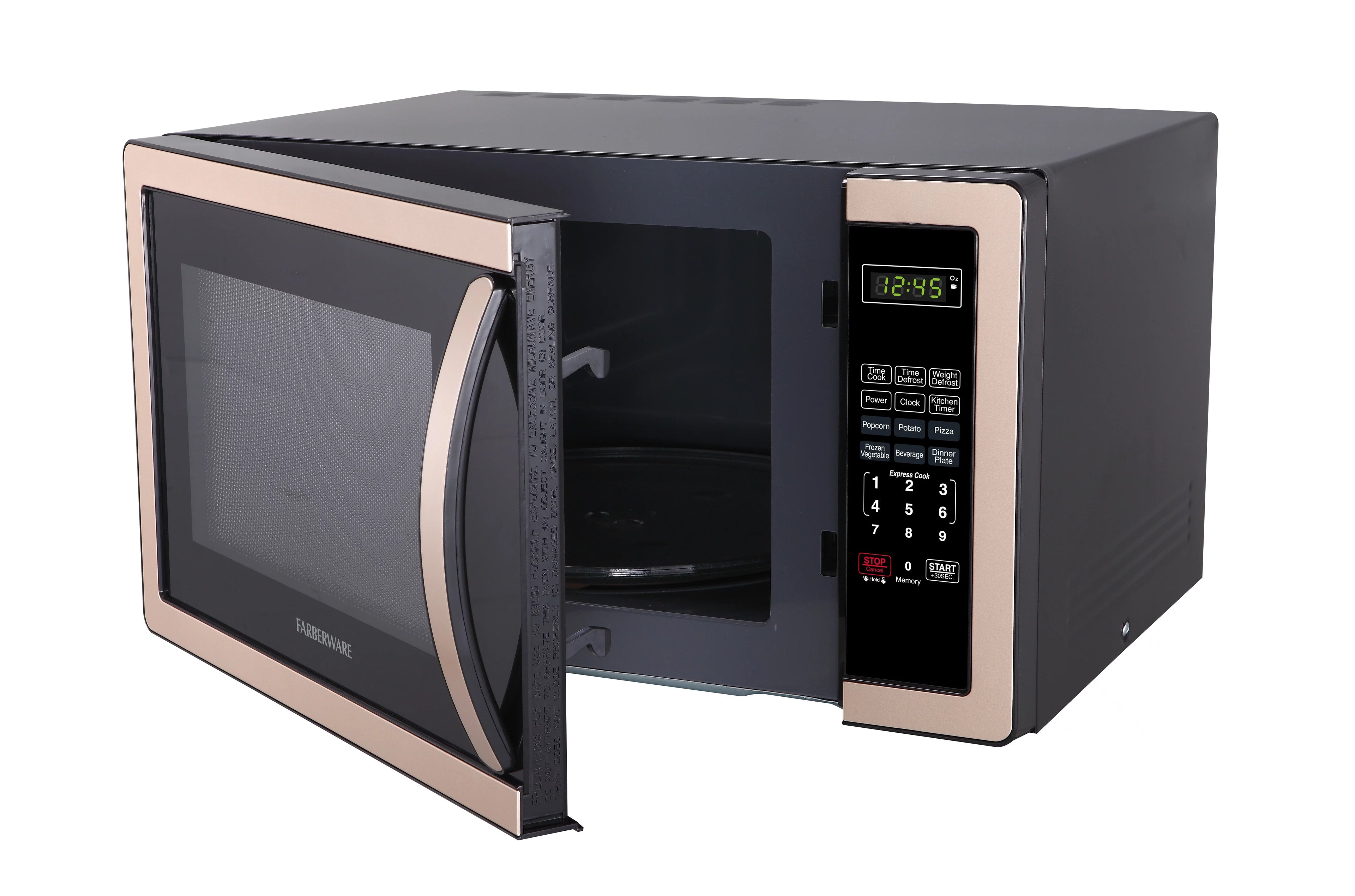 Farberware Classic 1.1 Cu. ft. 1000-Watt Microwave Oven, White and Platinum, FMO11AHTPLB