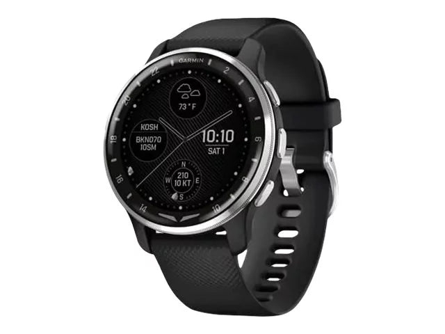 Garmin D2 Air X10 - 43.6 mm - smart watch with band - silicone - black - wrist size: 4.92 in - 7.48 in - display 1.3 - Bluetooth, Wi-Fi, ANT+ - 1.8 oz