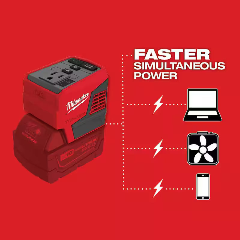 M18 18-Volt Lithium-Ion 175-Watt Powered Compact Inverter for M18 Batteries (Tool-Only)