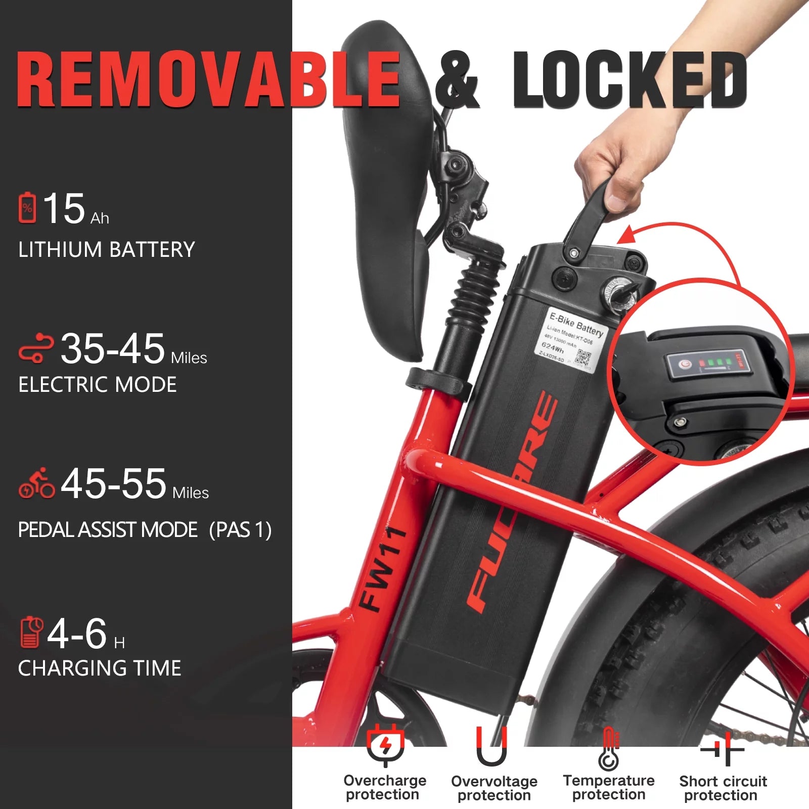 Fucare 20" 4.0 Fat Tire Ebike,Folding Electric Bike for Adults,750W 48V 15Ah Removable Battery E Bike, 28Mph Shimano 7 Speed Durable Ebikes
